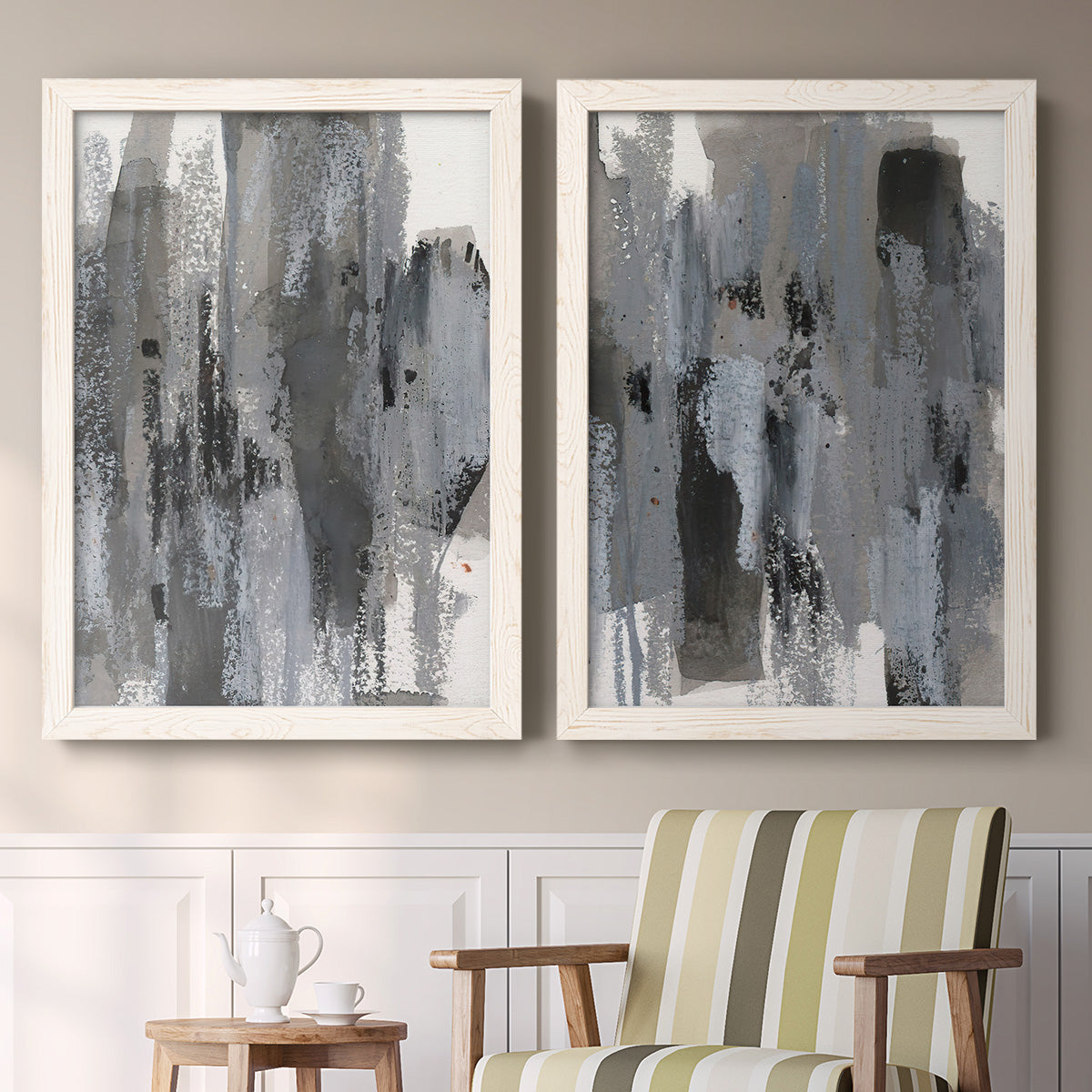 Loft Pastel III - Premium Framed Canvas 2 Piece Set - Ready to Hang