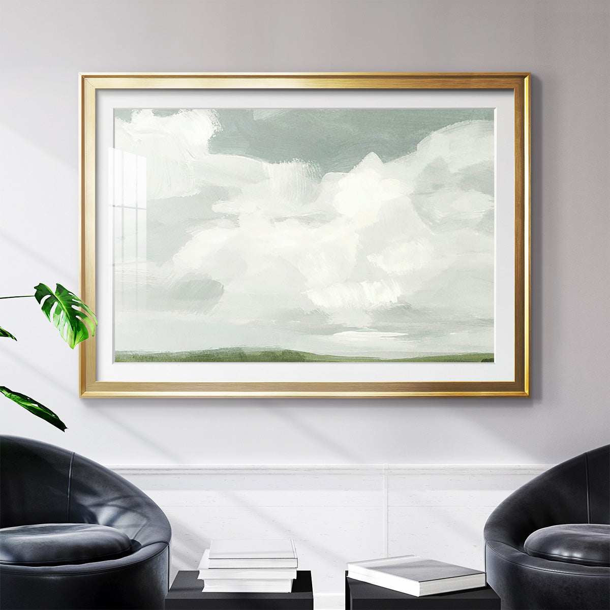 Gray Stone Sky I - Modern Framed Art Print