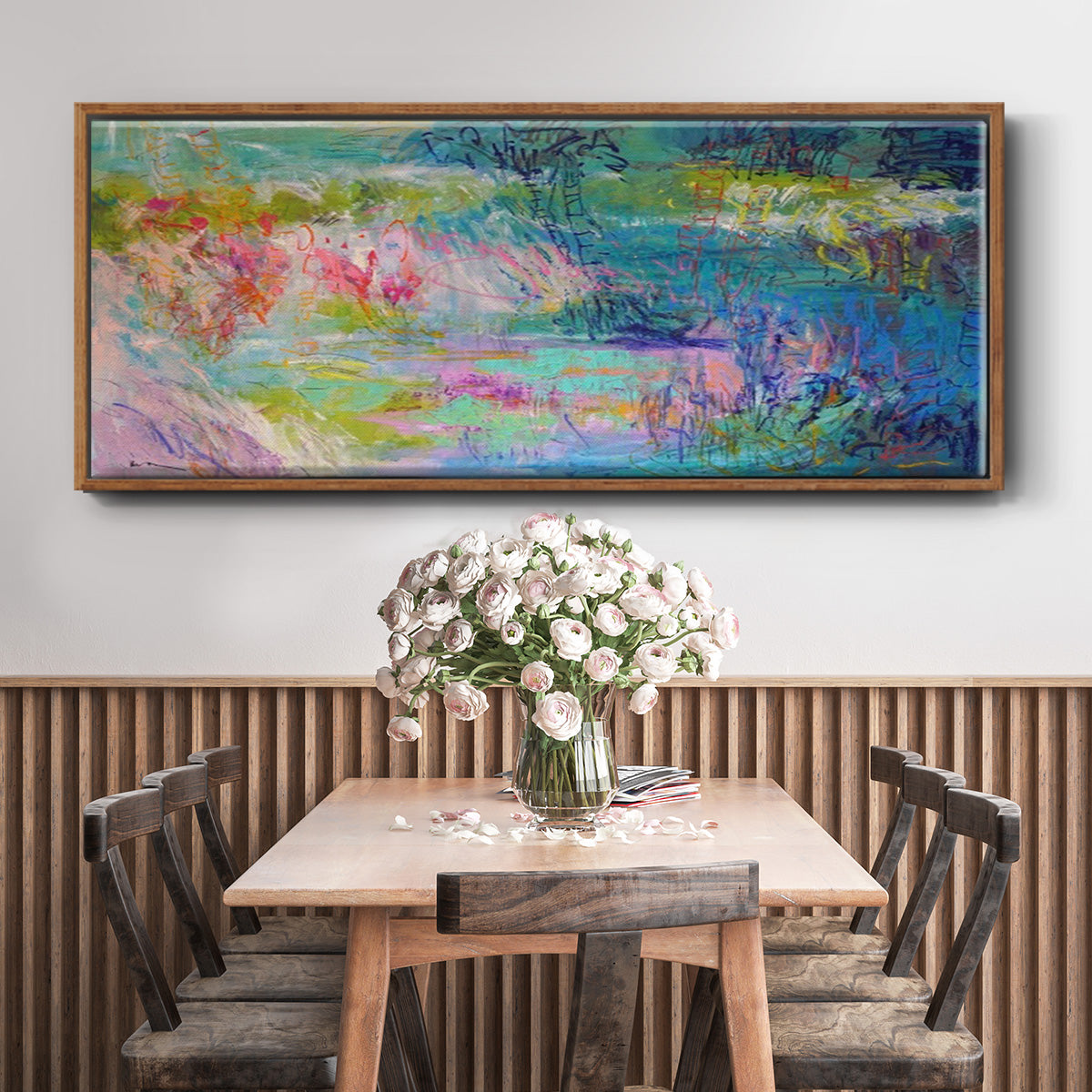 Floating on a Dream - Floater Framed Canvas Print