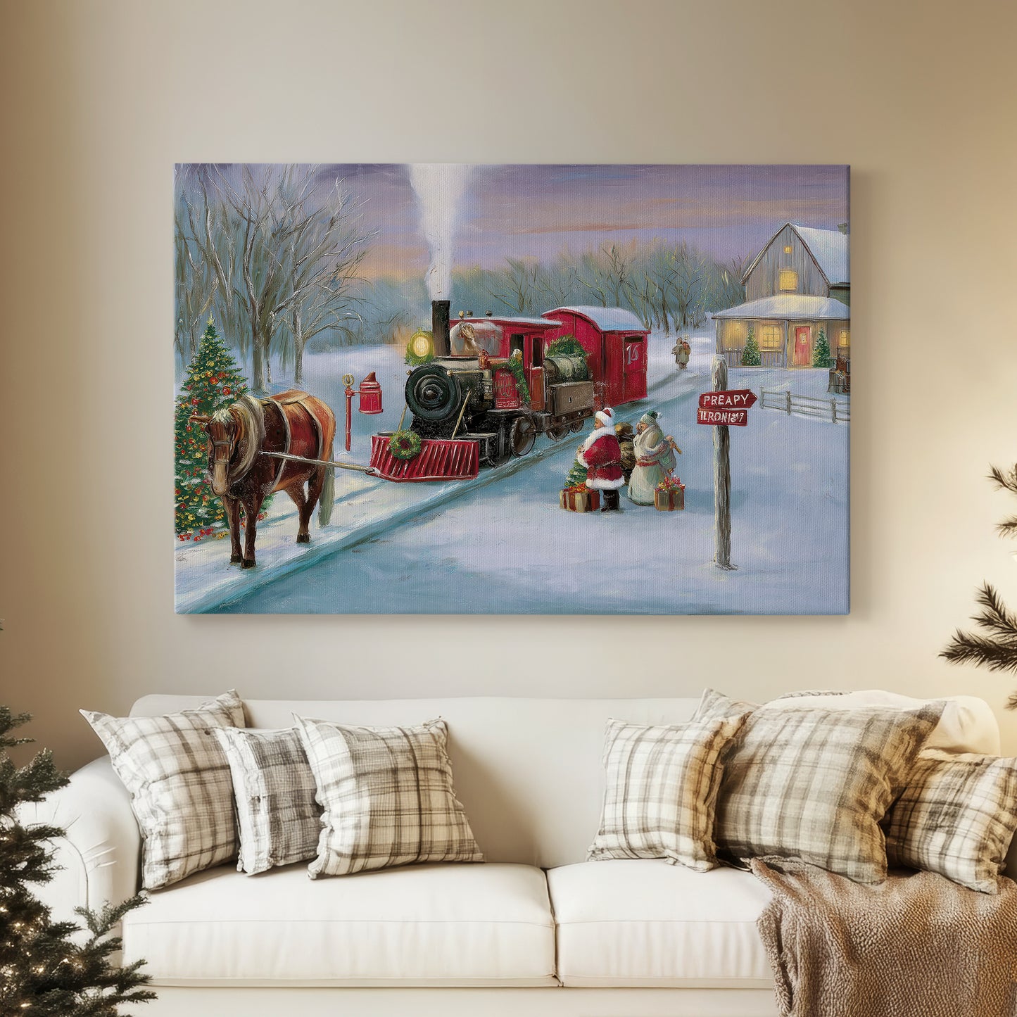 Night of Chalk Cottage - Canvas Art Print