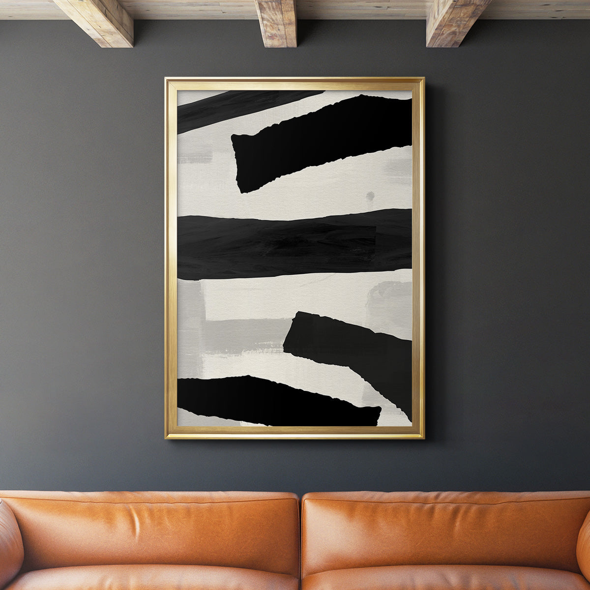 Mountain Paths I - Modern Framed Canvas Print
