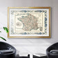 Bordered Map of France - Modern Framed Art Print