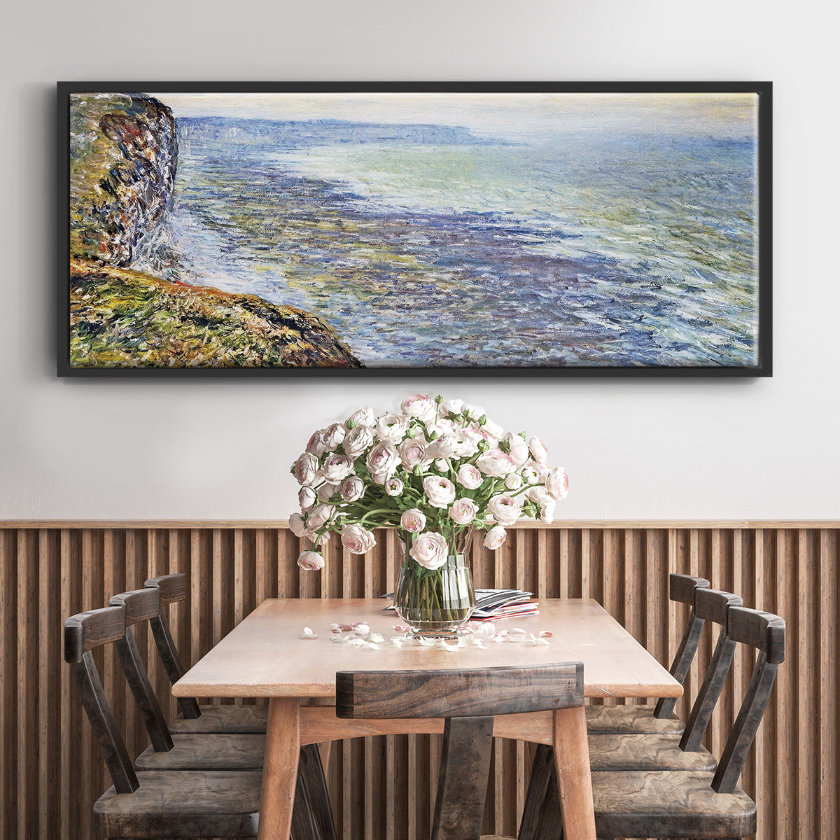 Seascape Near Fecamp, 1881 - Floater Framed Canvas Print