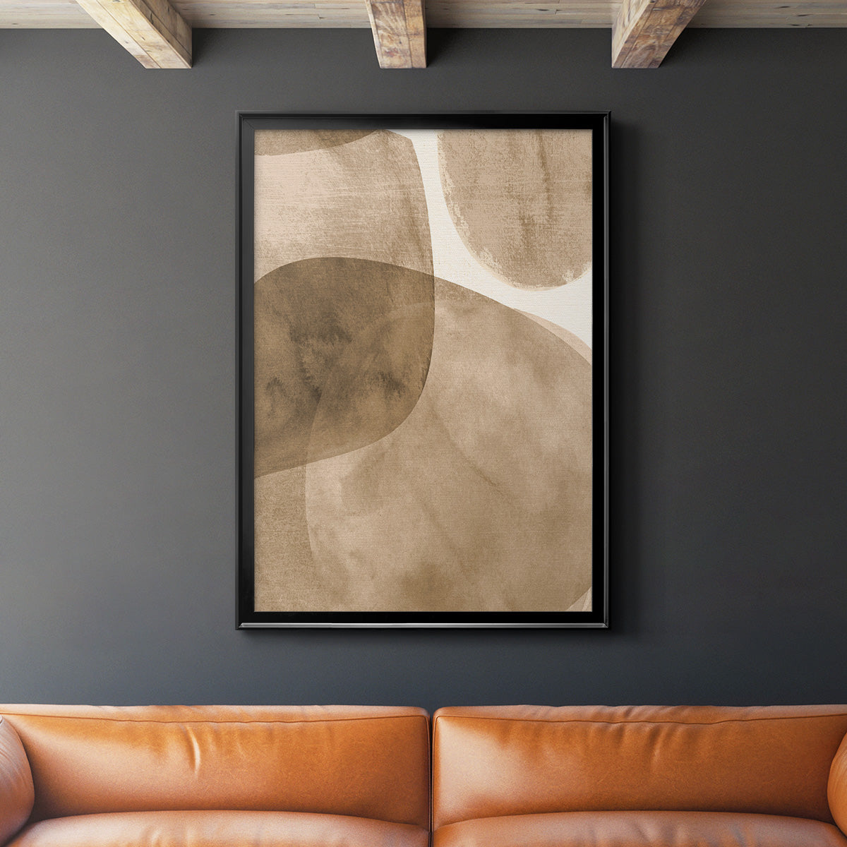 Neutral Object II - Modern Framed Canvas Print