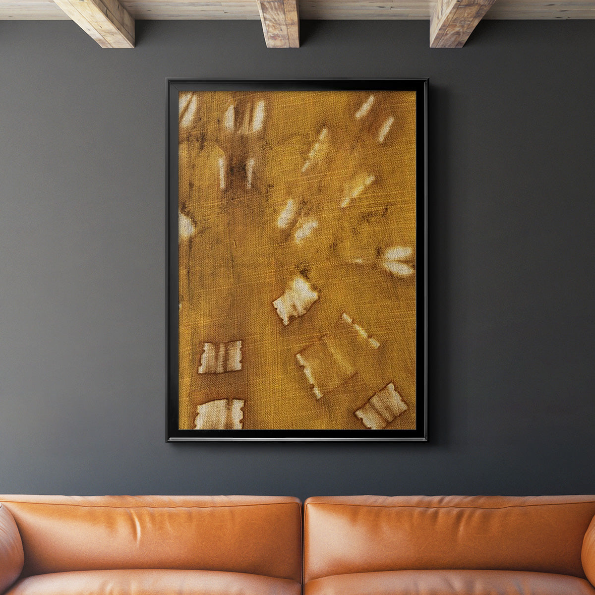 Turmeric Sunrise III - Modern Framed Canvas Print