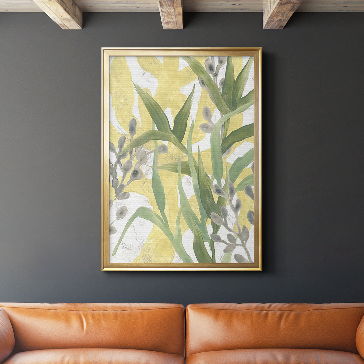 Sea Grass Fresco III - Modern Framed Canvas Print