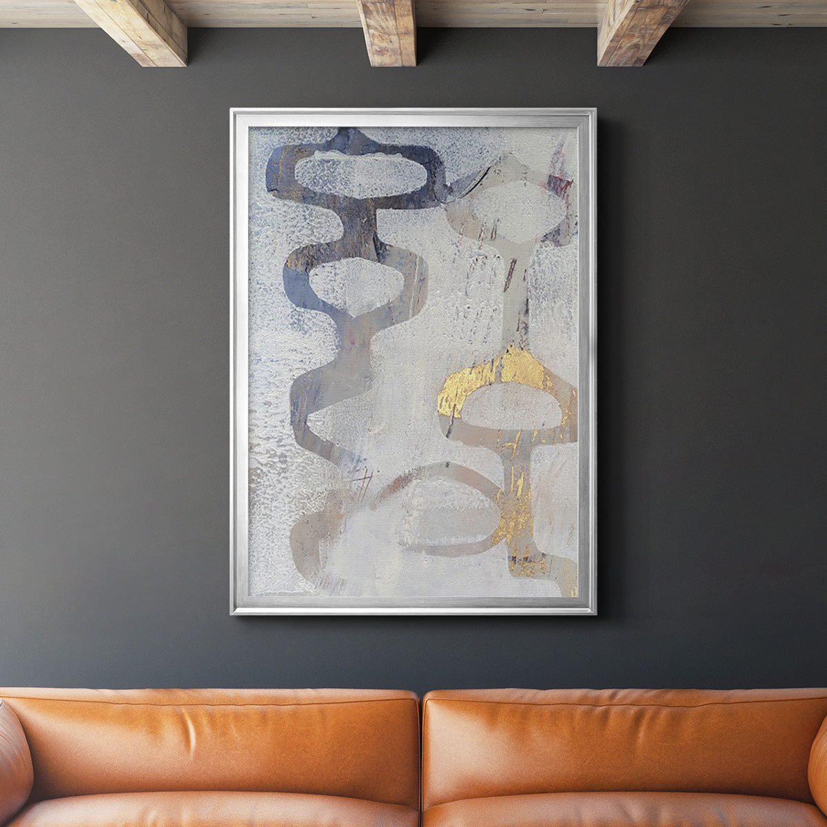 Linx I - Modern Framed Canvas Print