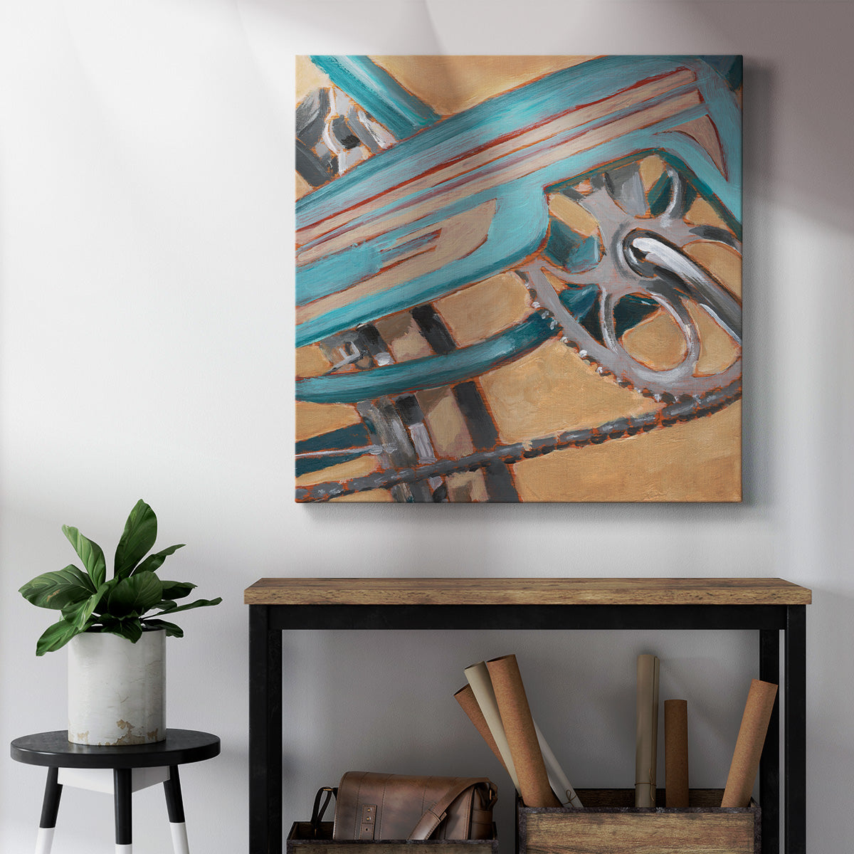 Retro Cycle III-Premium Gallery Wrapped Canvas - Ready to Hang