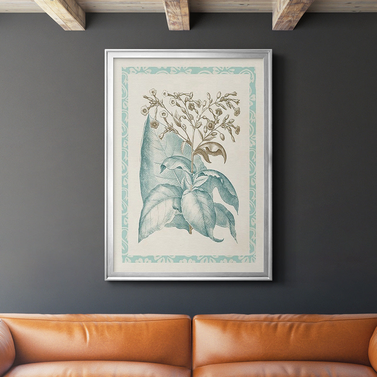 Willow Blue Besler I - Modern Framed Canvas Print