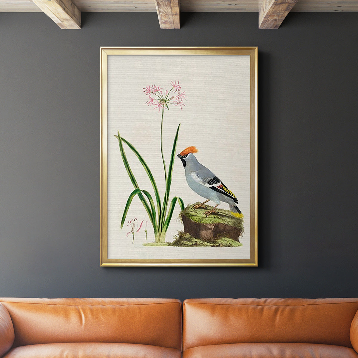 Bird in Habitat II - Modern Framed Canvas Print