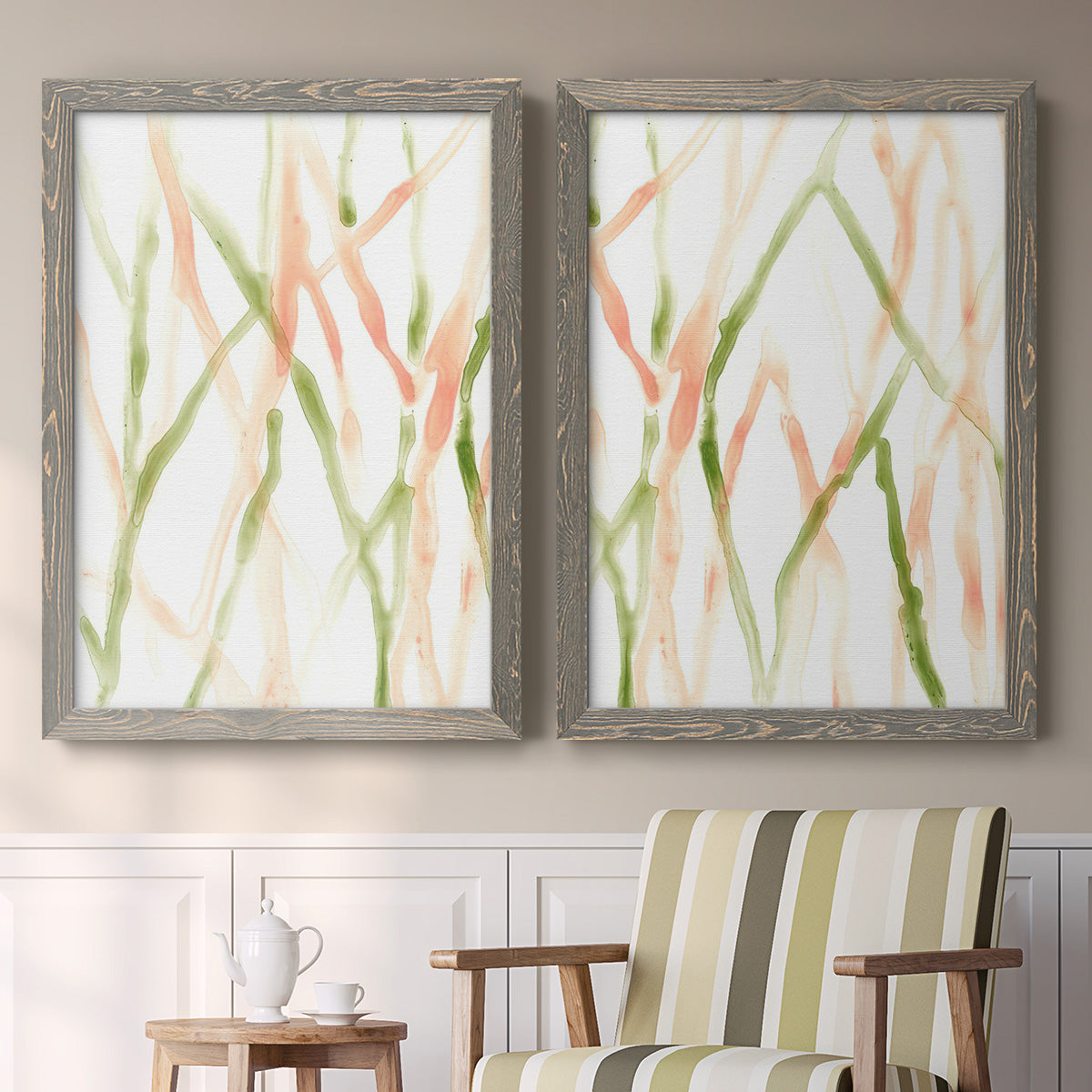 Runnel XIII - Premium Framed Canvas 2 Piece Set - Ready to Hang