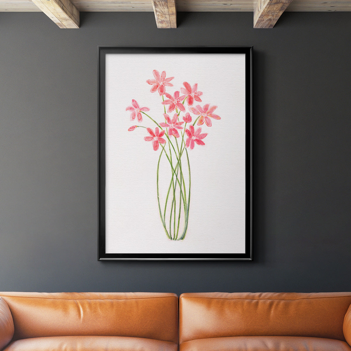 Intertwined Bouquet II - Modern Framed Canvas Print