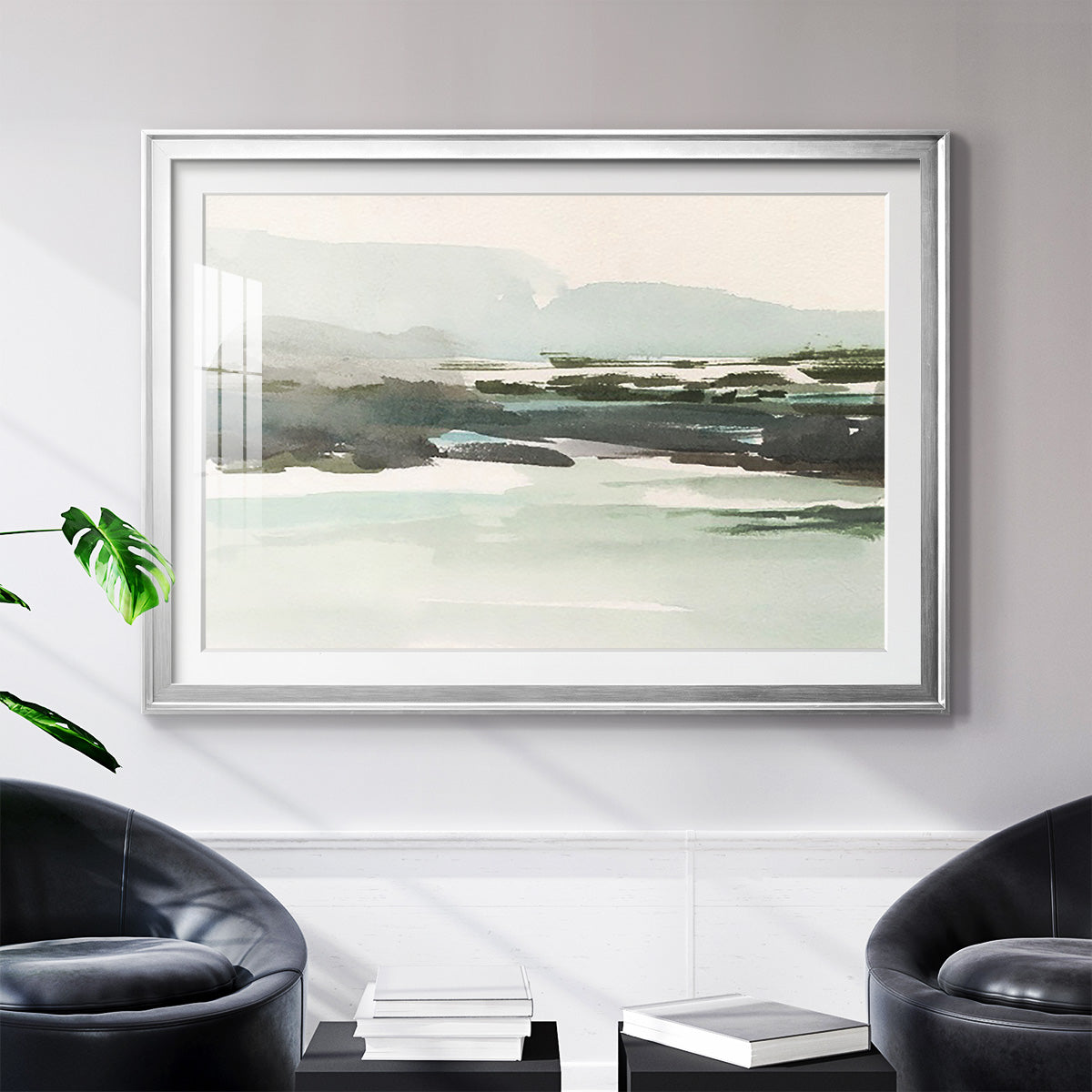 Turquoise Marsh I - Modern Framed Art Print