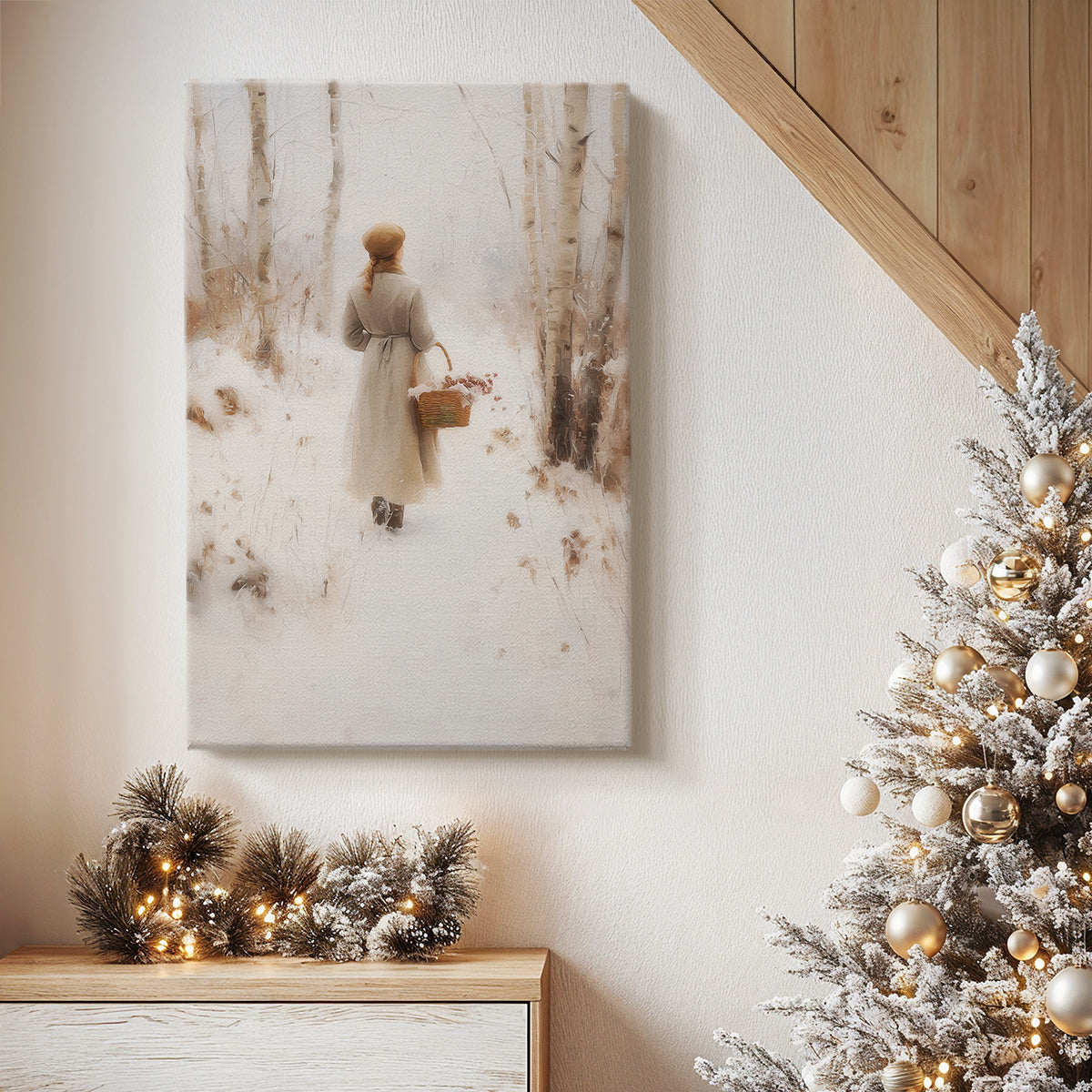 Snowwhite Morning at Dusk - Canvas Art Print