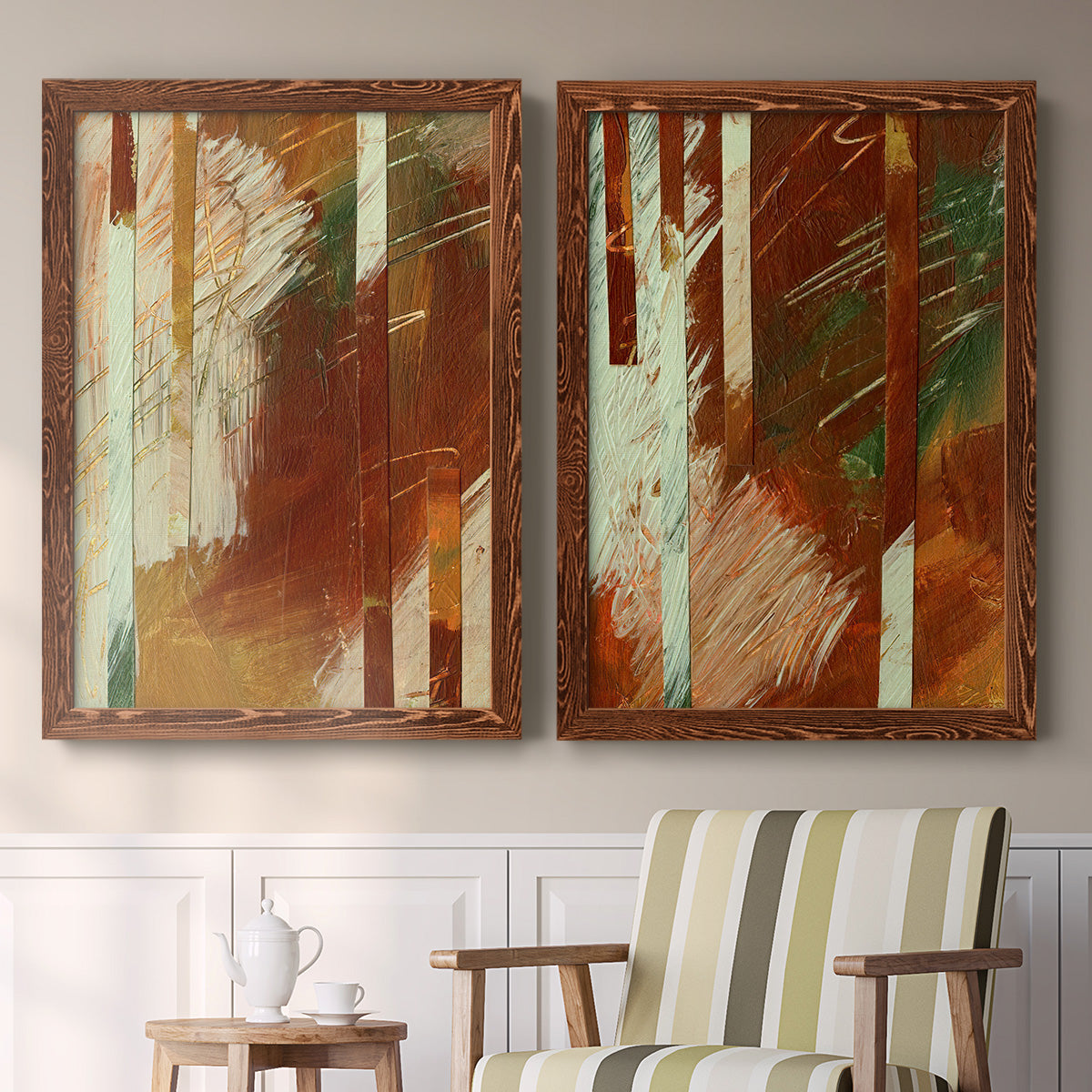 Wheaten I - Premium Framed Canvas 2 Piece Set - Ready to Hang