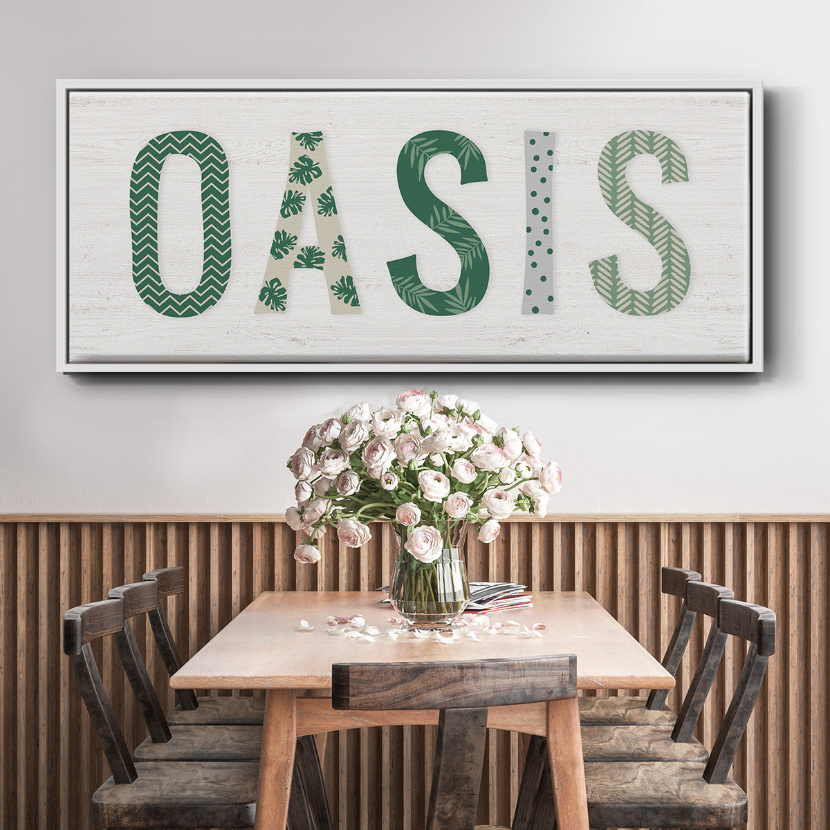 Oasis Cabana - Floater Framed Canvas Print