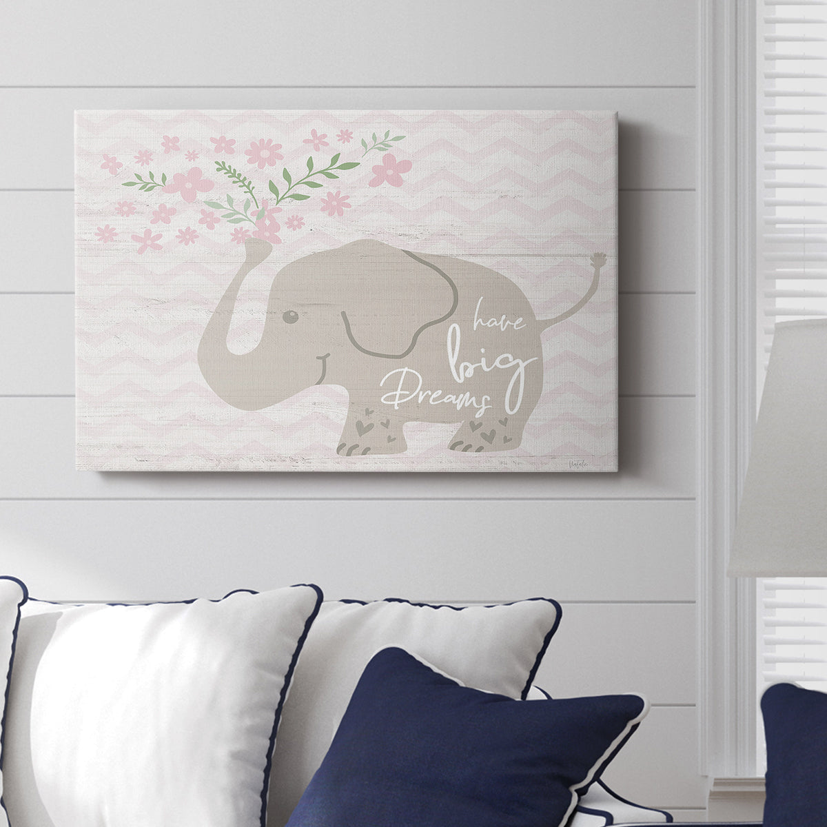 Floral Elephant - Canvas Art Print