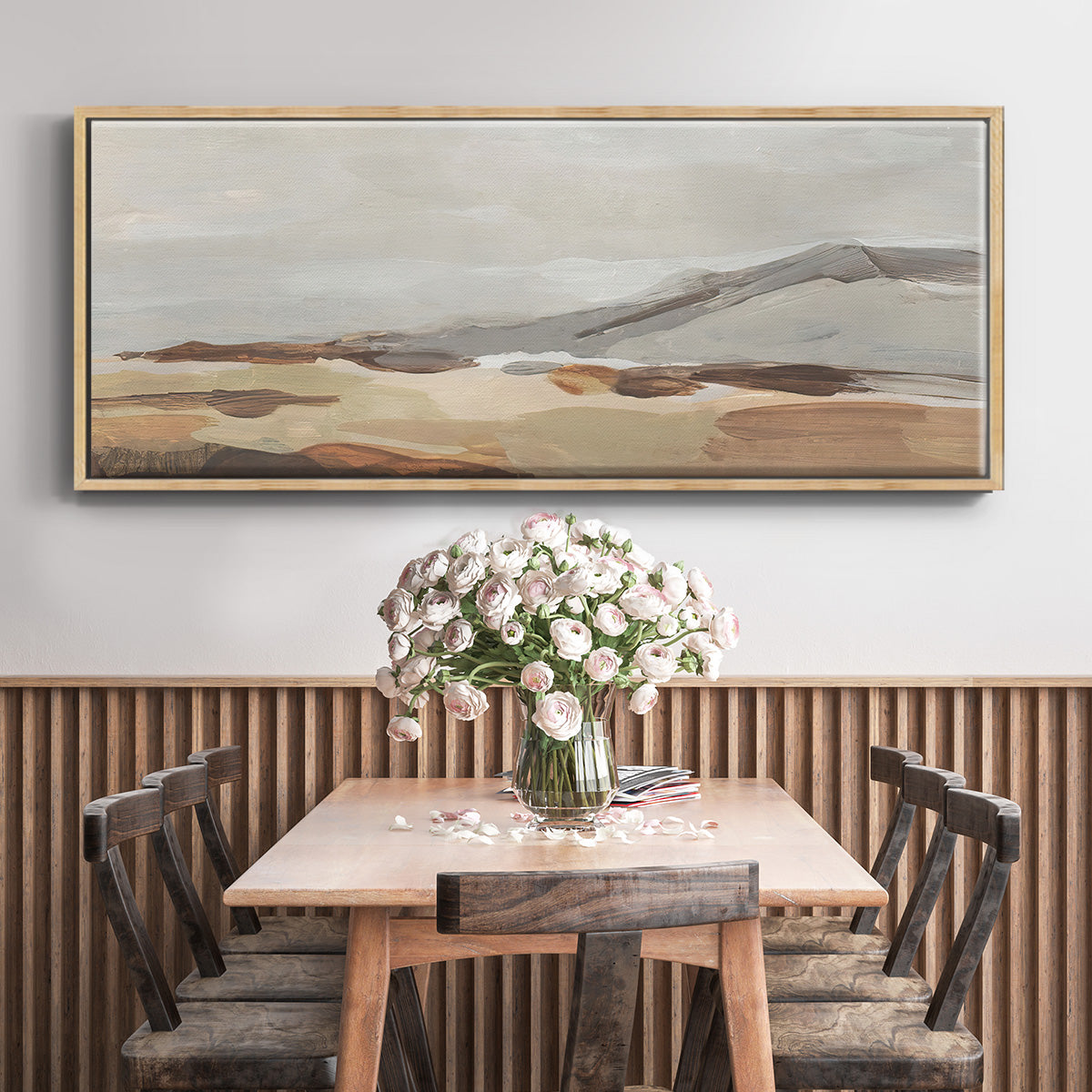 Dusky Mountain I - Floater Framed Canvas Print