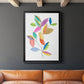 Color Pop Leaves II - Modern Framed Canvas Print