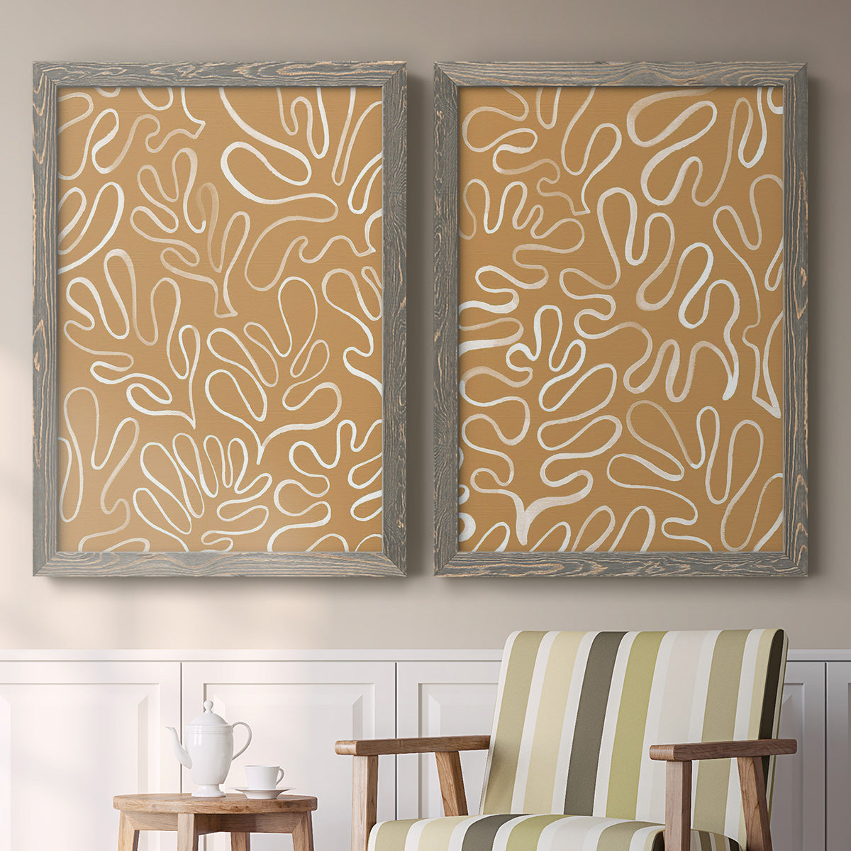 Matisse Pieces I - Premium Framed Canvas 2 Piece Set - Ready to Hang