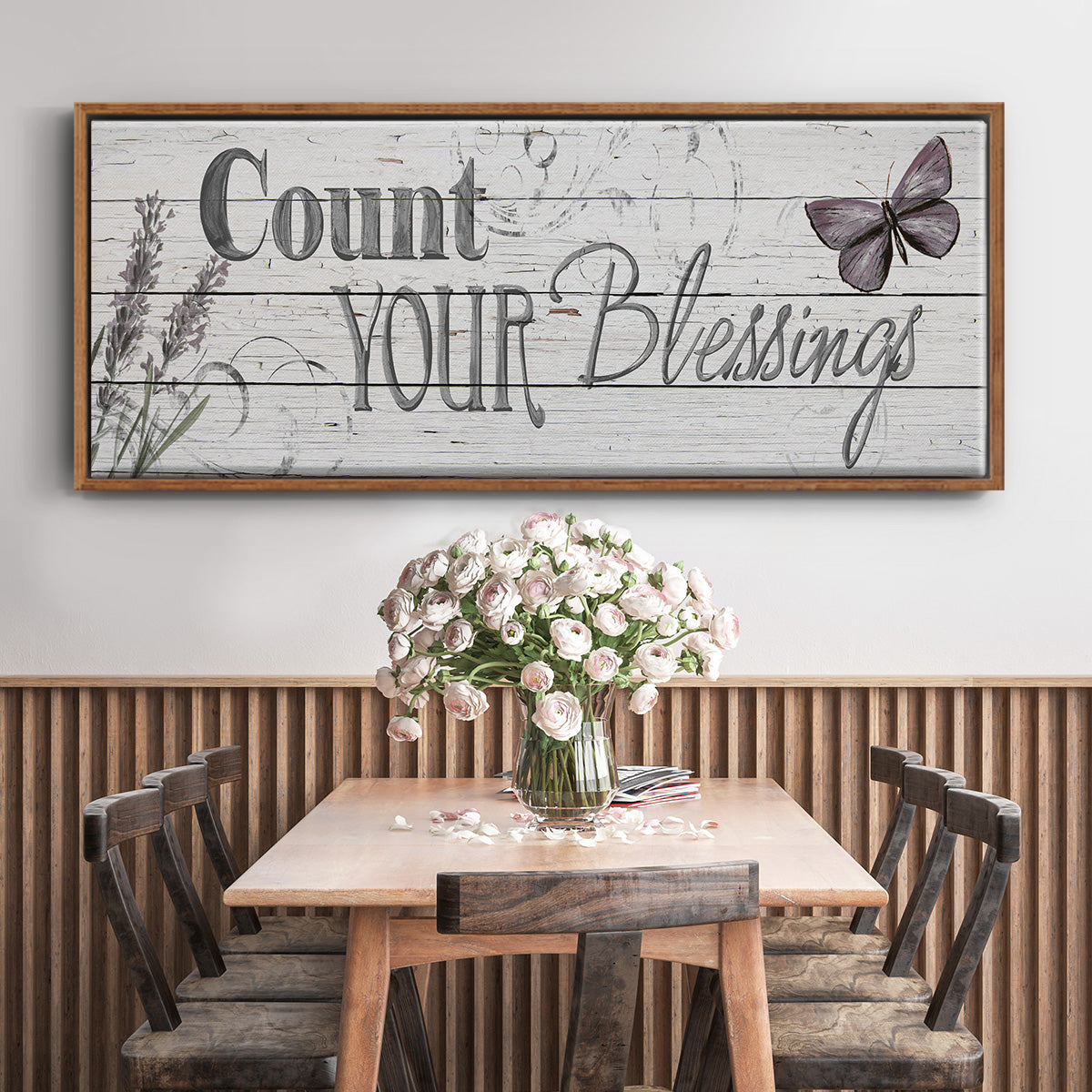 Count Your Blessings - Floater Framed Canvas Print