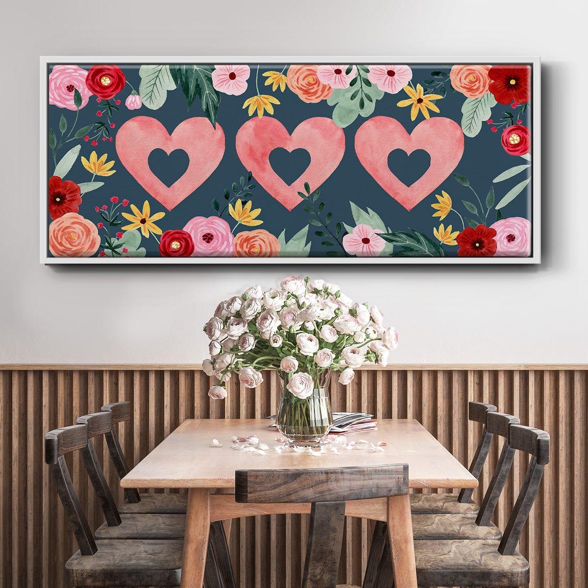 Sweet Hearts Collection D - Floater Framed Canvas Print