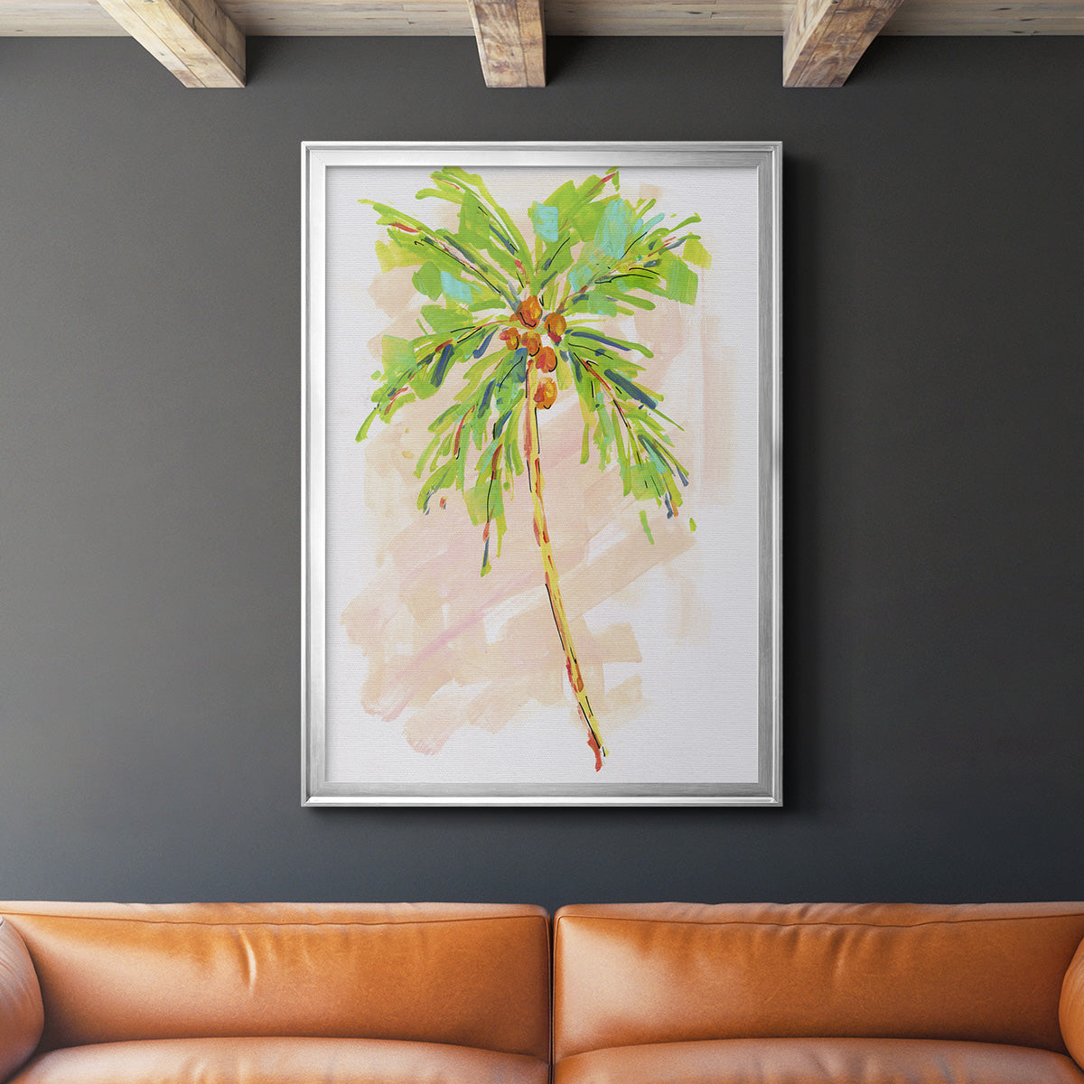 Coconut Palm I - Modern Framed Canvas Print