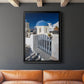 Santorini Sidewalk - Modern Framed Canvas Print