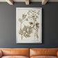 Sepia Botanical Journal III - Modern Framed Canvas Print