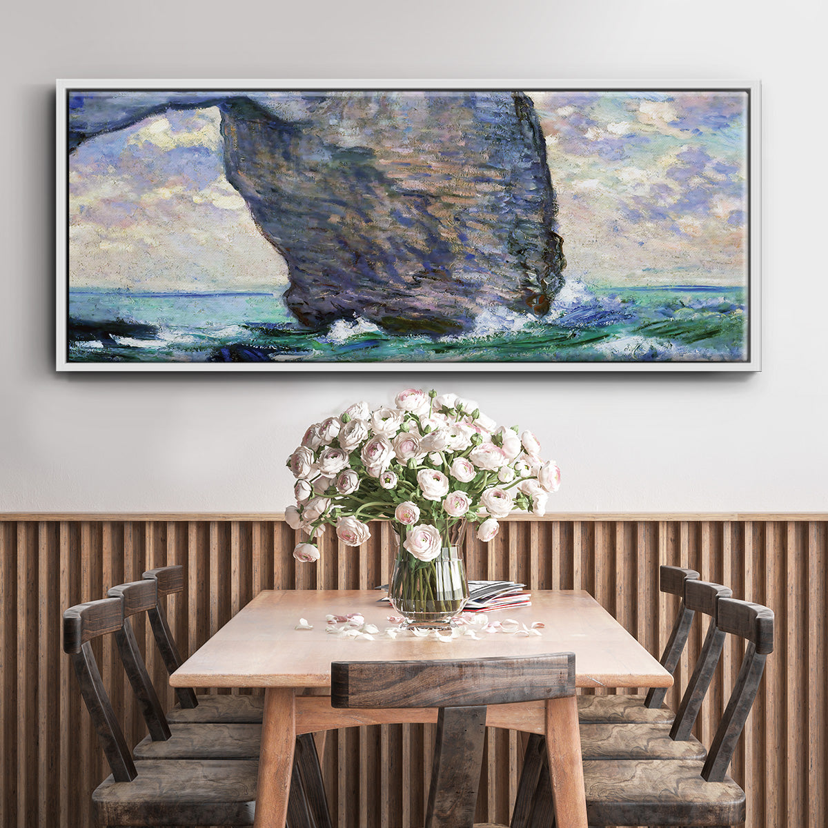 The Manneport, Seen from Below, 1883 - Floater Framed Canvas Print