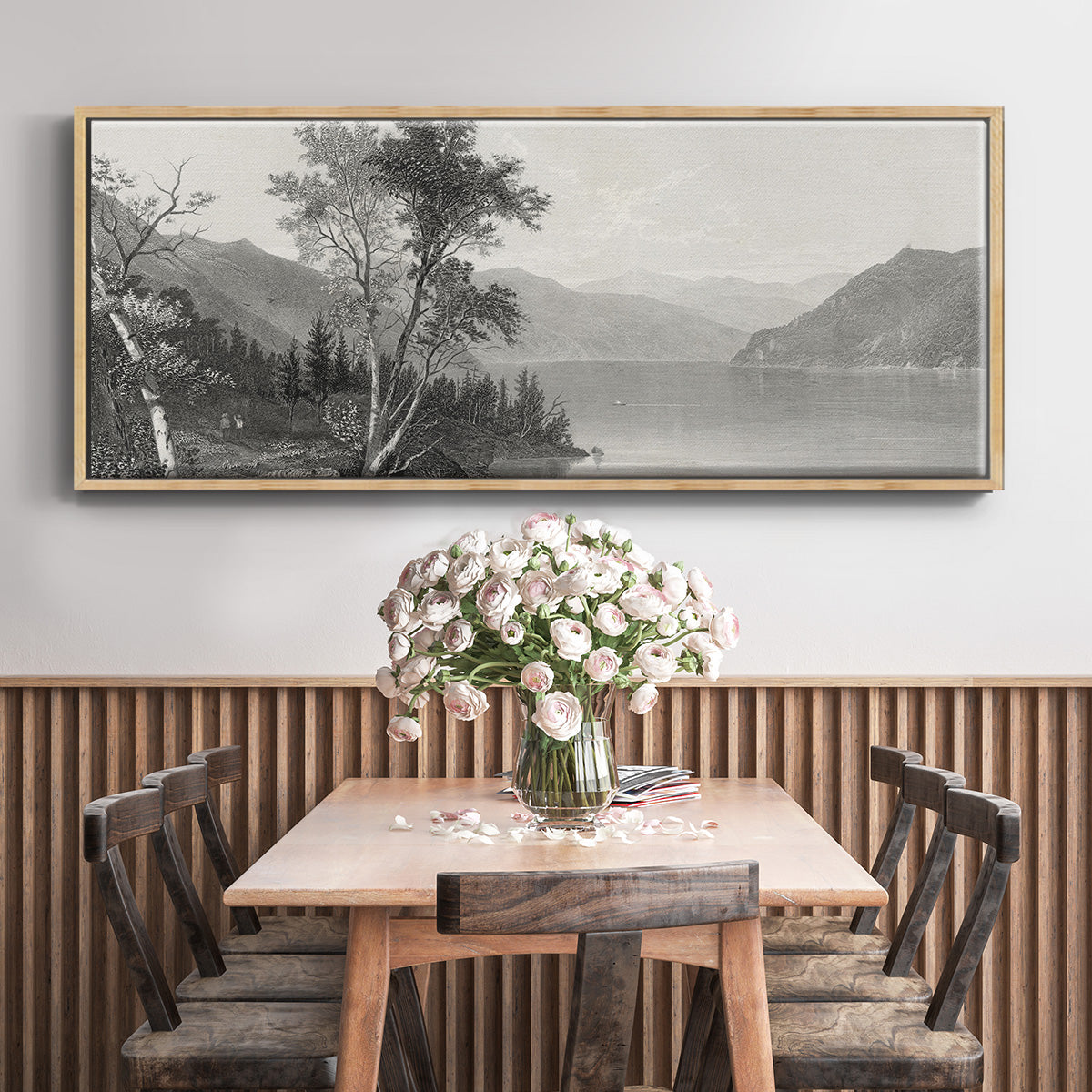 Lake George - Floater Framed Canvas Print