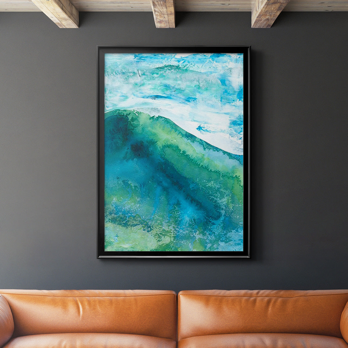 New Air I - Modern Framed Canvas Print