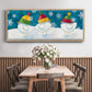 Merry Snowmen - Floater Framed Canvas Print