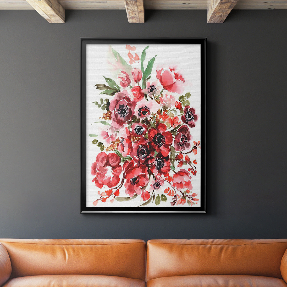 Icelandic Poppies II - Modern Framed Canvas Print