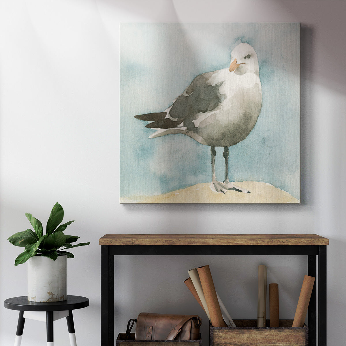 Simple Seagull I-Premium Gallery Wrapped Canvas - Ready to Hang