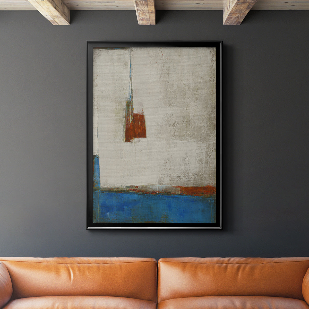 Take that Road - Modern Framed Canvas Print