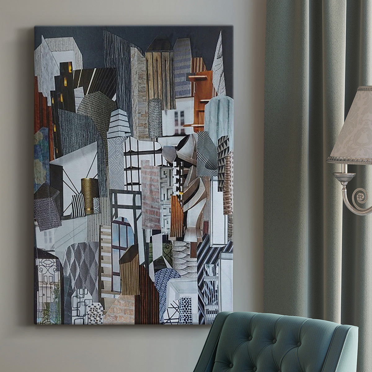 Western Metropolis Premium Gallery Wrapped Canvas - Ready to Hang