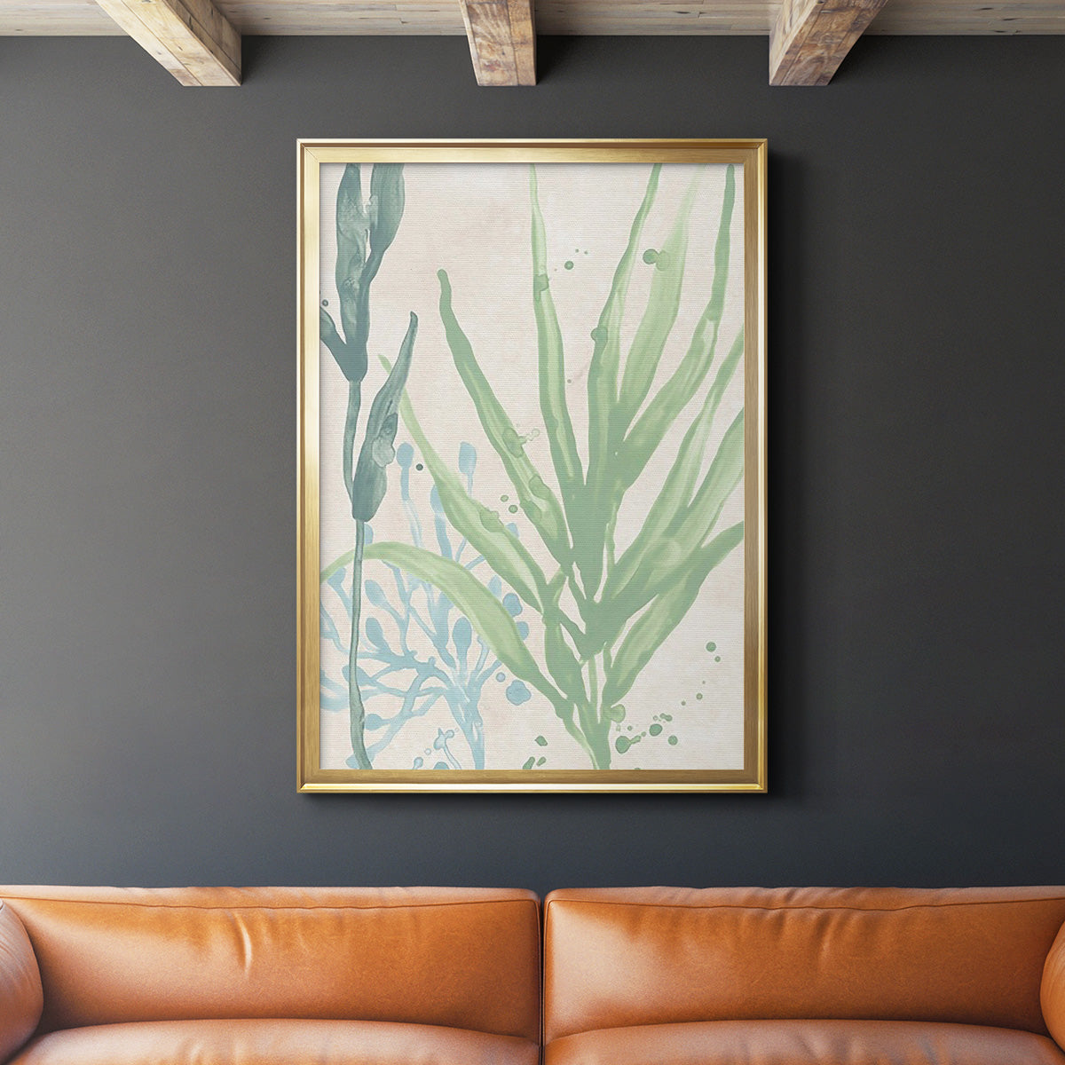 Swaying Seagrass I - Modern Framed Canvas Print