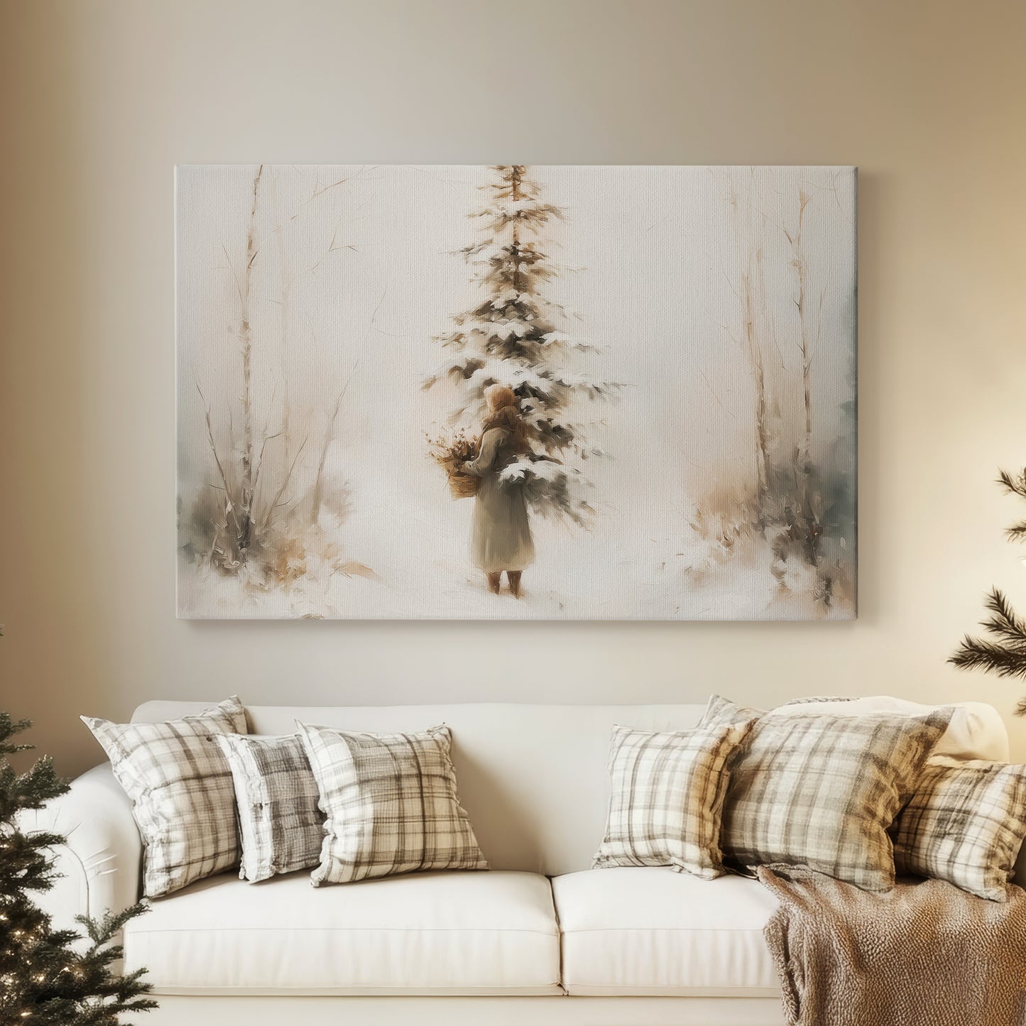 Frostlit Star Lane - Canvas Art Print