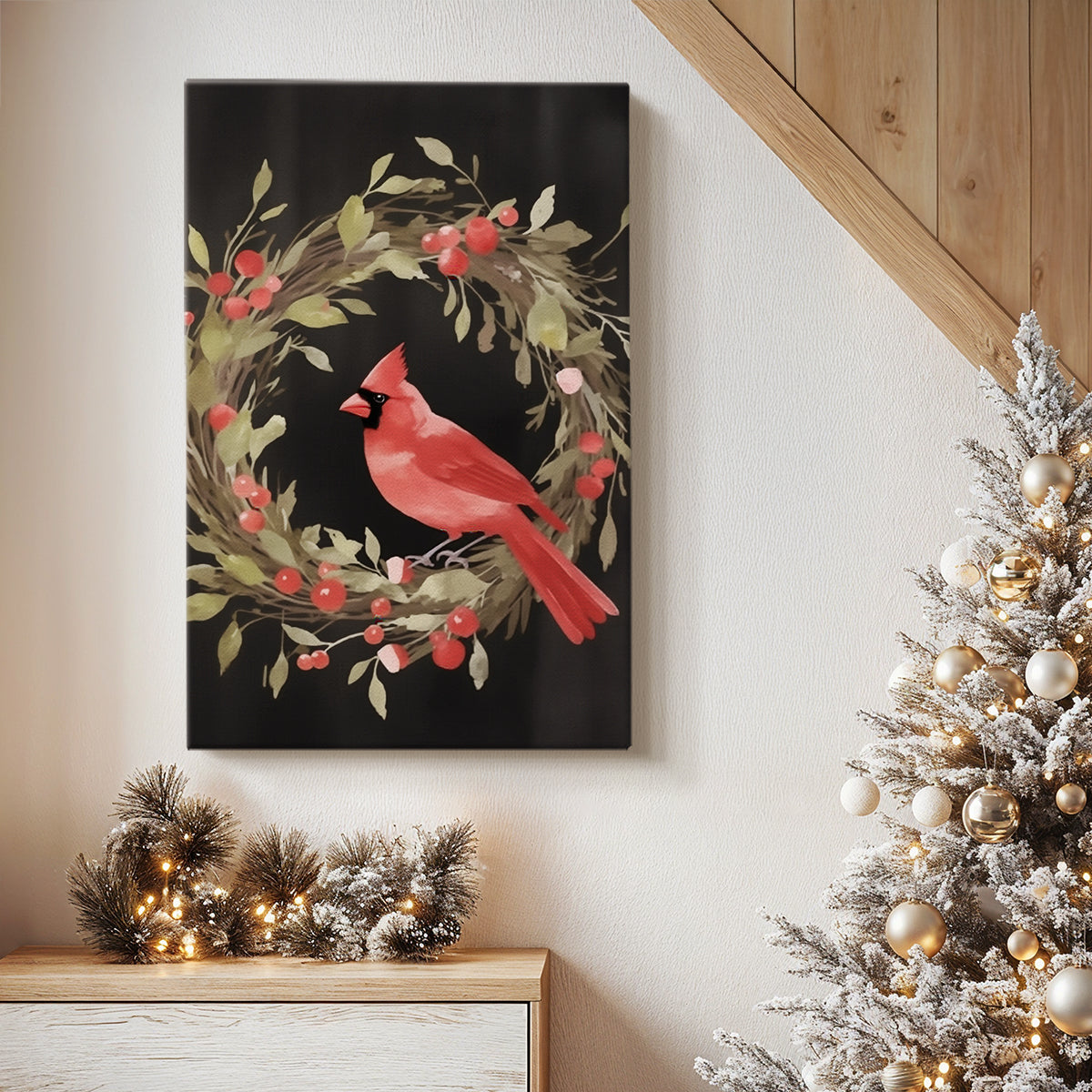 Candlelit Sleigh Serenade - Canvas Art Print