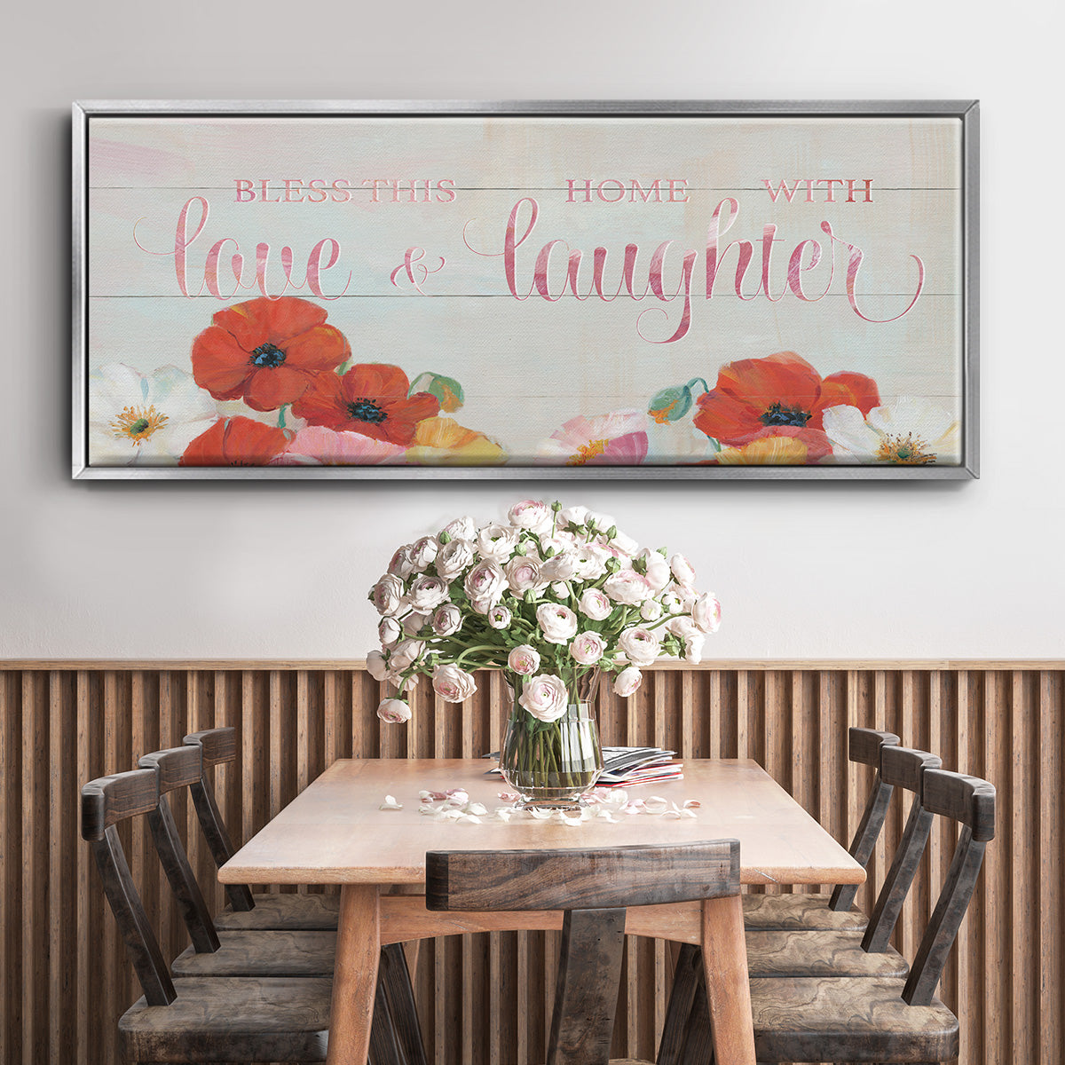 Bless this Home - Floater Framed Canvas Print