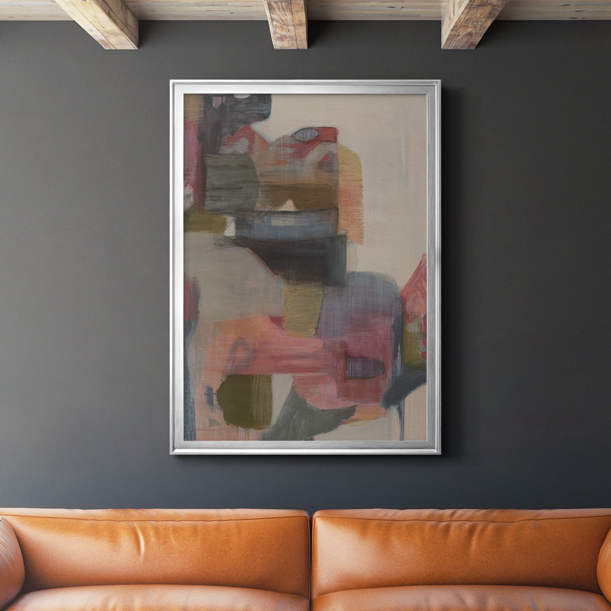 Geranium & Ginger - Modern Framed Canvas Print