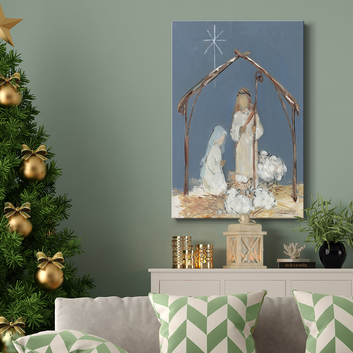 Twilight Nativity Prayer - Gallery Wrapped Canvas