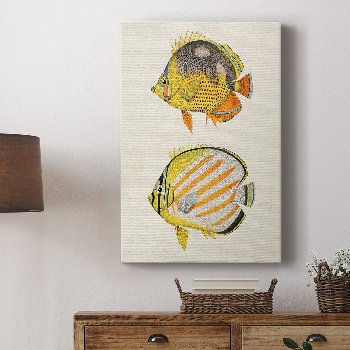 Yellow & Grey Fish IV - Canvas Art Print