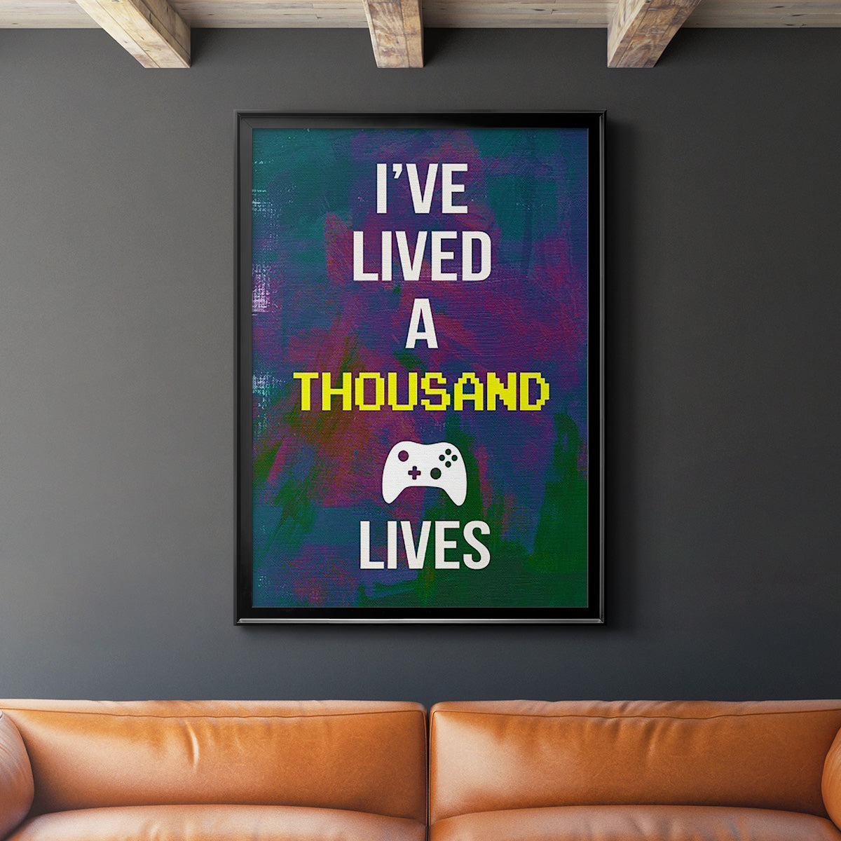 Gamer at Play I - Modern Framed Canvas Print