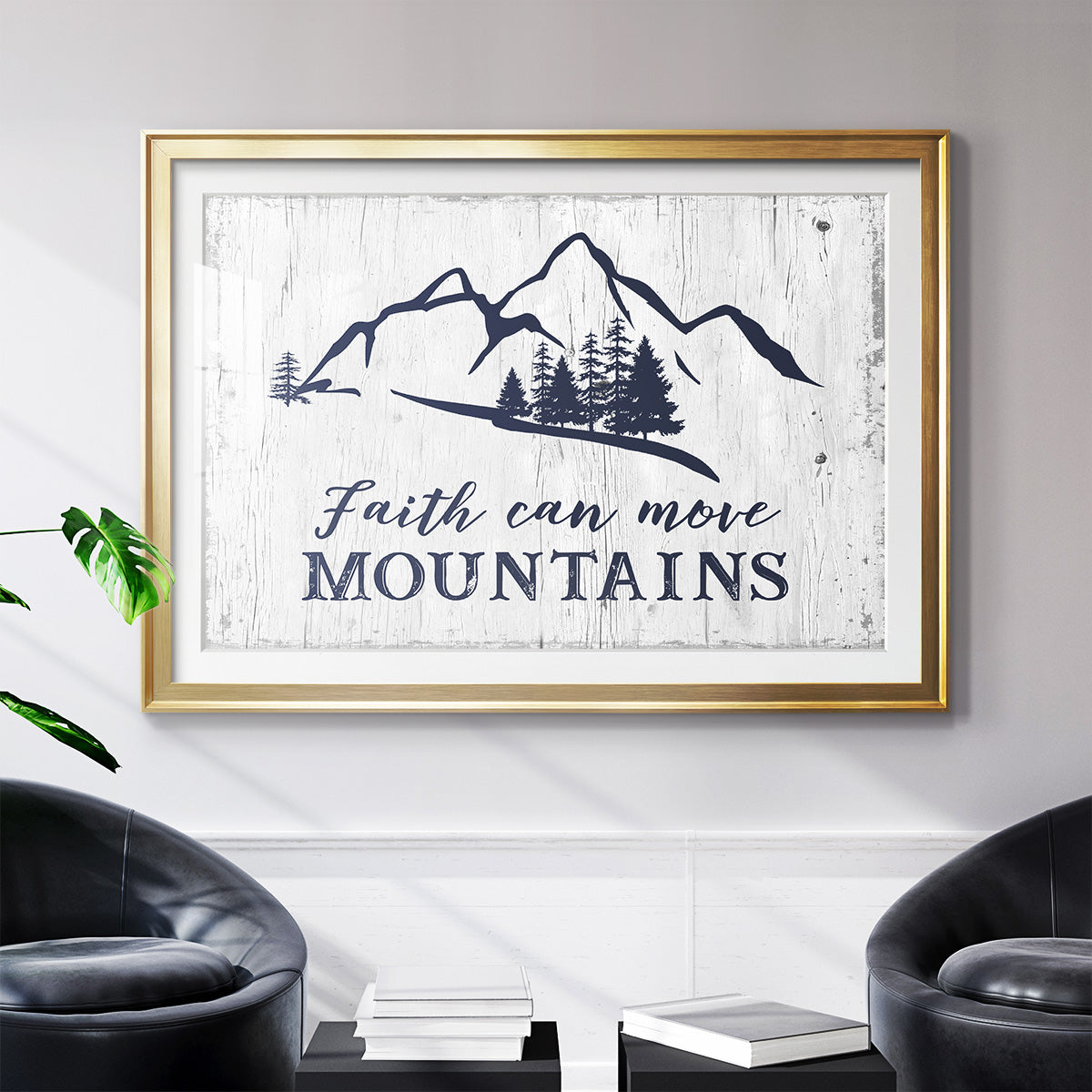 Move Mountains - Modern Framed Art Print