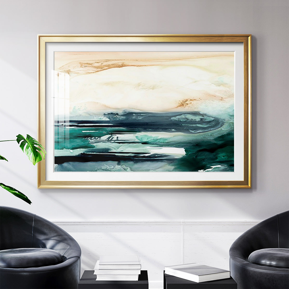 Sea Foam Flow II - Modern Framed Art Print