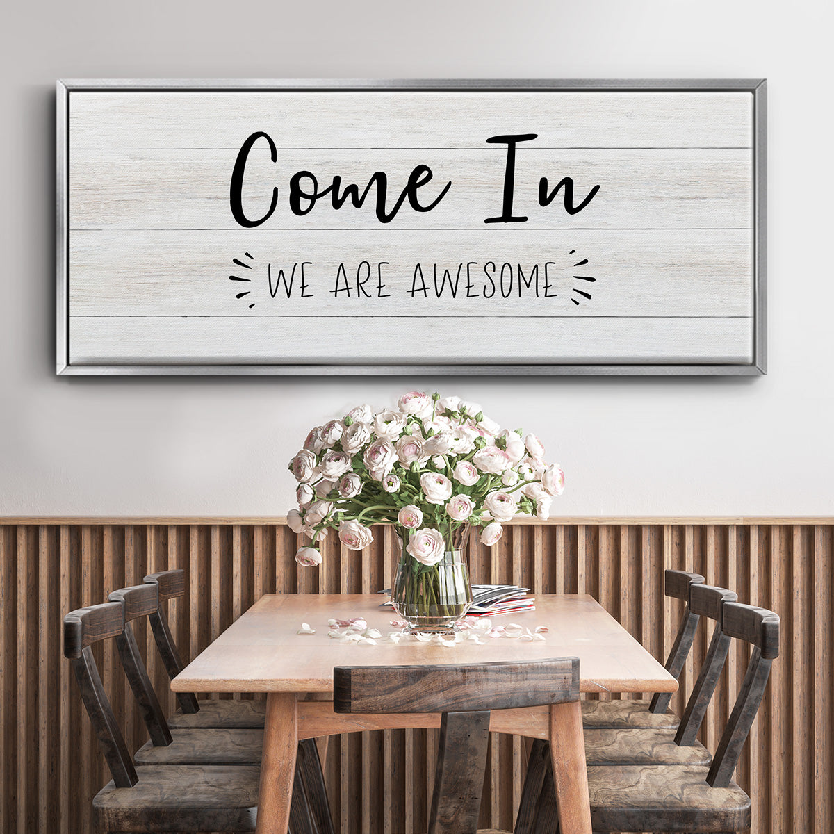 Come In - Floater Framed Canvas Print