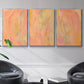 Patterned Leaf Shapes I - Framed Premium Gallery Wrapped Canvas L Frame 3 Piece Set - Ready to Hang