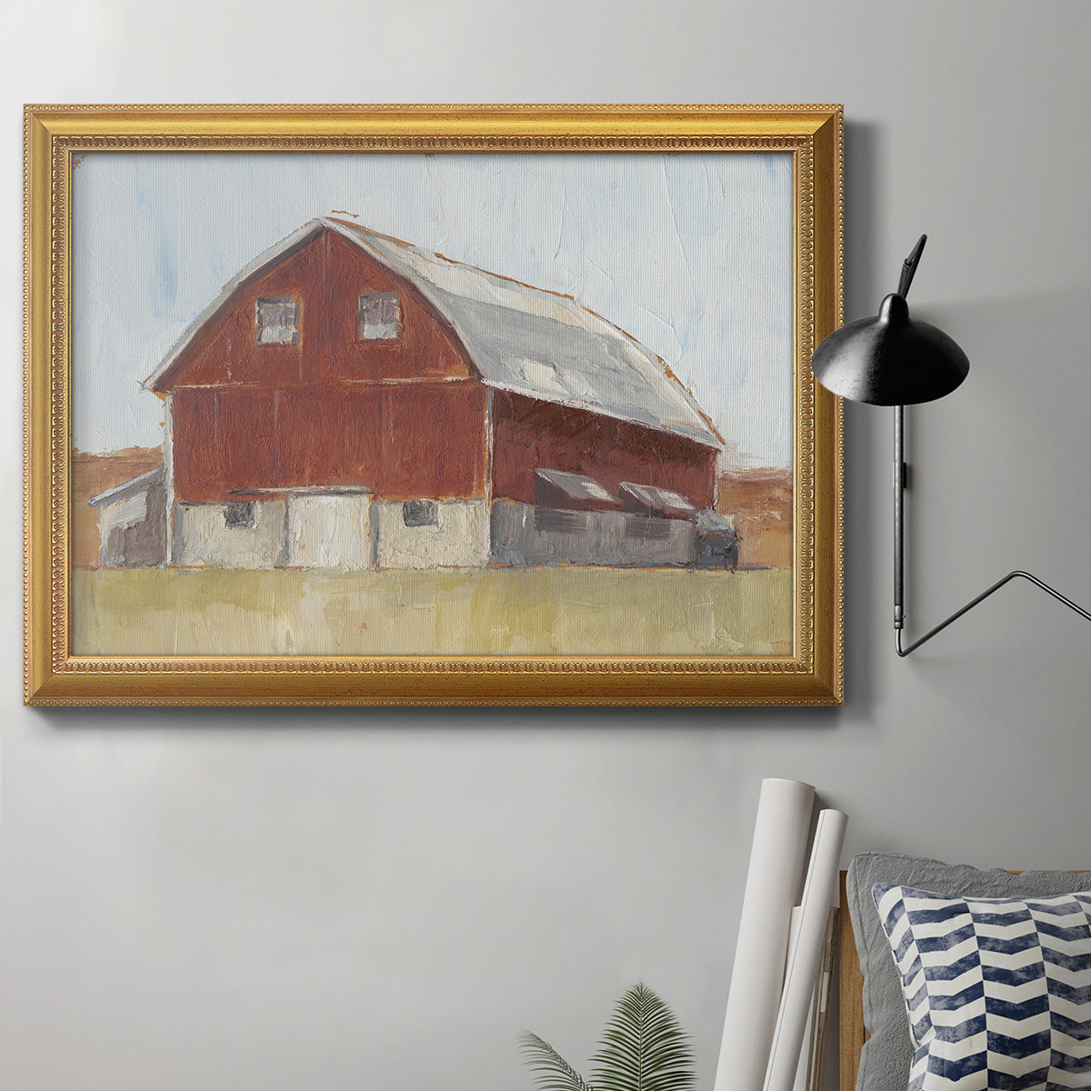 Rustic Red Barn II Premium Framed Canvas- Ready to Hang